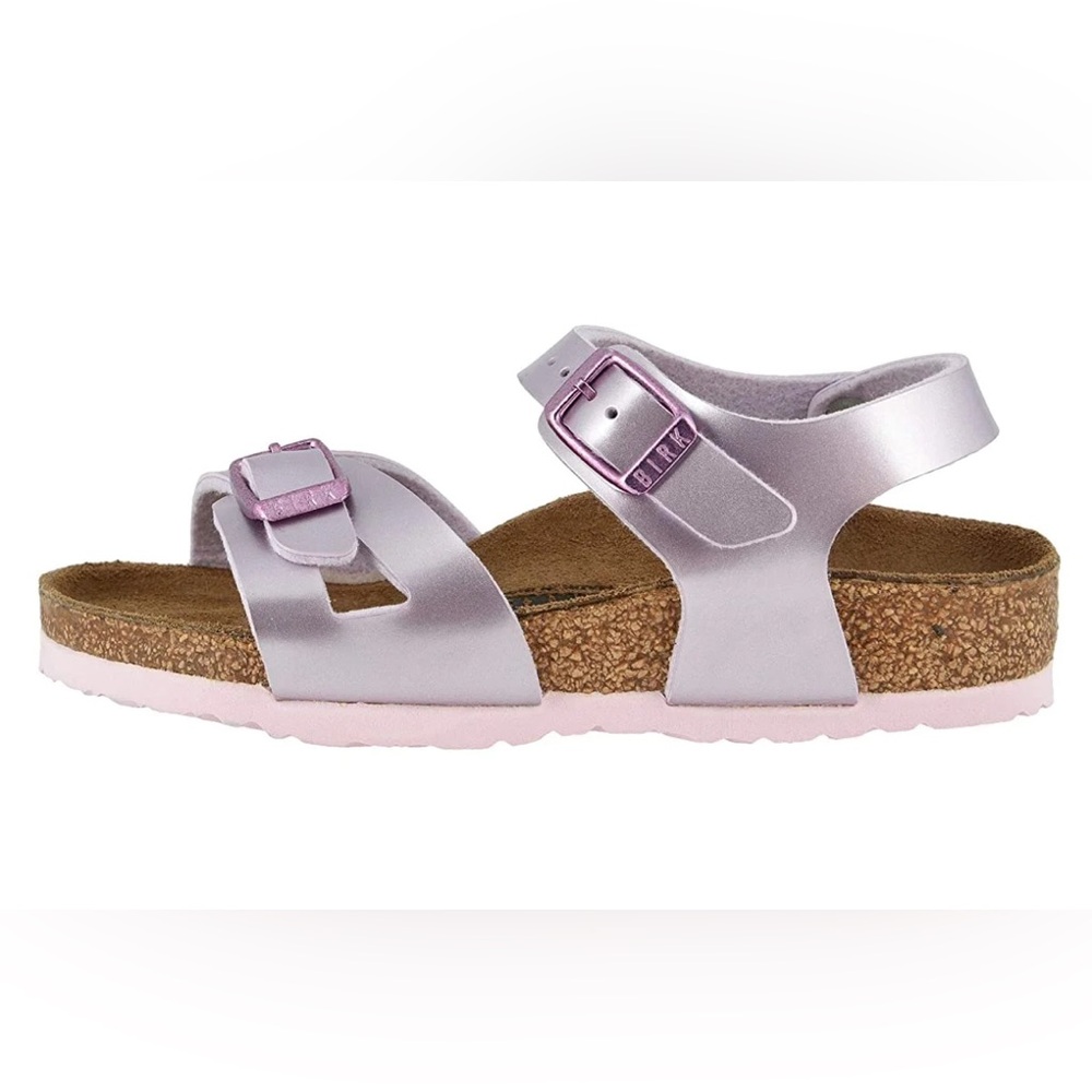 Birkenstock Purple Sandals with Cork Footbed and Adjustable Straps